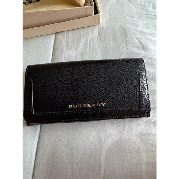 Burberry Long Black Continental Wallet - Picture 1 of 12